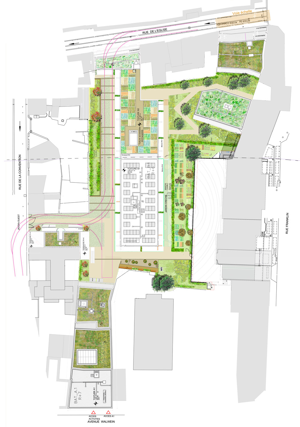 Plan des jardins villanova
