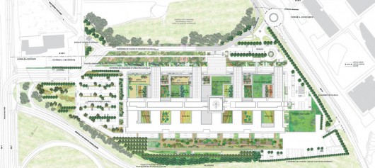 Plan Espaces extérieurs Hôpital Sud Francilien à Evry/Corbeil
